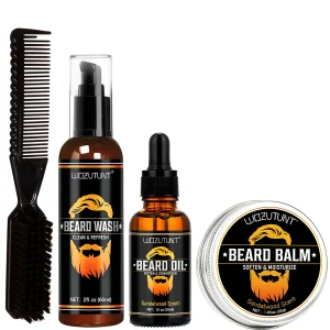 4 Piece Men Beard Care Set