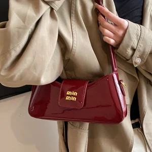 Light Luxury High-end Patent Leather Ladies Shoulder Bag