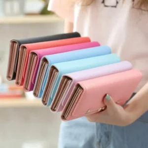 Women Student Cute Bowknot PU Leather Wallet